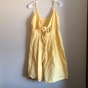 Front tie yellow dress
